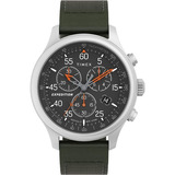 Reloj Timex Acero Expedition Chronografo Tw4b26700 Wr100 Color De La Malla Verde Color Del Bisel Plateado Color Del Fondo Gris Oscuro