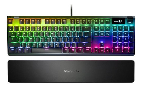 Teclado Gamer Steelseries Apex Pro Qwerty Inglés Us Color Negro Con Luz Rgb