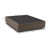 Base Cama Box Baú Casal (138x188x30) Kappesberg Cr35167 Cor Marrom