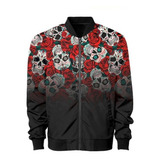 Chamarra Bomber Jacket Hombre Negro  Slash