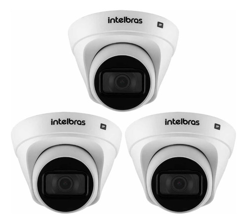  Kit Com 3 Câmeras De Segurança Dome Vip 1430 D G2 Intelbrás