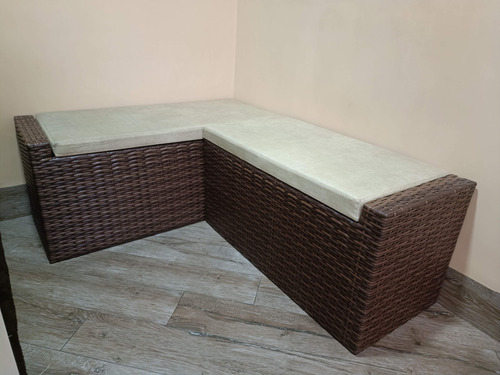 Sofa Modular De Canto - 4 Lugares - Com Bau - Fibra Sintetic