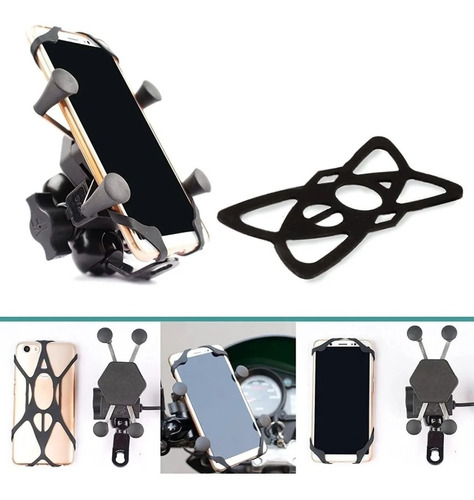 Soporte Para Telefono Movil Moto Con Cargador Usb Tipo X