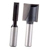2pcs 8mm Shank Bottom Cleaning Straight / Dado Router Bit