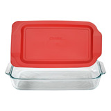 Pyrex Basics Fuente De Vidrio Oblonga Para Hornear  Transpar