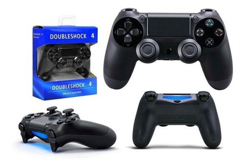 Controle Ps4 Joystick Sem Fio Compatível Play 4 Pc Manete Cor Preto