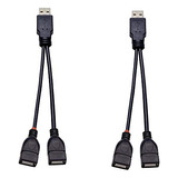 Cable Divisor Usb 2.0 De 30 Cm, 1 Macho A 2 Hembra, Conector