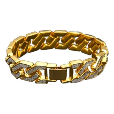 Pulsera Acero Inoxidable. Arena. 21.5 Cm Metal Dorado. P: 3