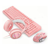 Kit 4 Piezas Gamer Teclado+mouse+diadema+alfombrilla Ilumina