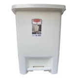 Basurero Blanco, Tapa Pedal, 31,2lts. Rubbermaid