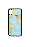  Funda Protector Para iPhone Avion Mapa Mundi Aviacion