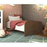 Mini Cama Infantil Proteç.lateral 100%mdf Branco Brilho/carv