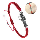 Pulsera Manilla Tejida Ajustable Santa Muerte Hombre Mujer