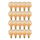 Pack 20 Foco Vintage Tipo Globo 35w Luz Calida Sanelec