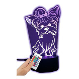 Lampara Led Perro Yorkshire Amantes De Los Yorkie Hembra