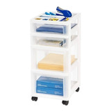 Organizador Carrito 4 Cajones Cajonera Accesorios Blanco