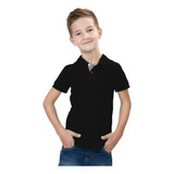 Camiseta Polo Ogochi Piquet Kids Juvenil Básica Com Nf