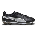 Botines Puma King Match Fg/ag Jr Niños Fútbol Negro