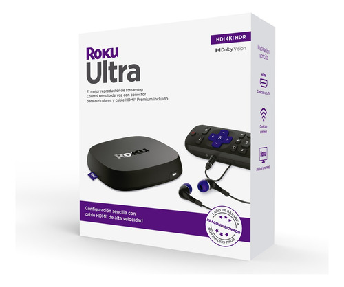 Roku Ultra 4k Hdr Dolby Vision Ethernet Manos Libres Rf