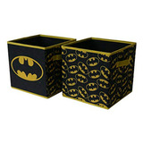 Cubo Almacenamiento Plegable Batman, Negro (pack 2)