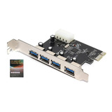 Tarjeta Pci Express A Usb 3.0 X4 Puertos Usb Pci-e