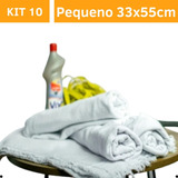 Pano De Chão Atacado Alvejado Branco Pequeno Kit Com 10 Pçs