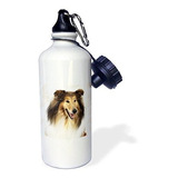 3drose Rough Collie - Botella De Agua Deportiva Para Cachorr