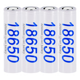 Pilas Recargable 18650x4 Batería 3200mah Plano Pilas Palo