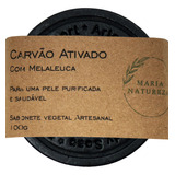 Sabonete Vegetal Barra Carvão Ativado 100gr Maria Natureza