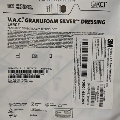 Vac Esponja Granufoam Silver Dressing Grande 25x15x3.2 Color Gris | Meses sin interés