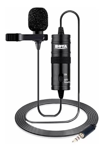 Microfone De Lapela Boya By-m1 3,5mm Clip-on Condensador 