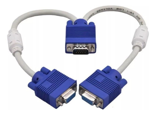 Cable Adaptador Splitter Vga Macho A 2 Vga Hembra Video