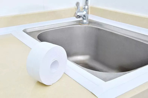 Lavabo De Baño De Cocina Impermeable Con Cinta Mágica De 3,2