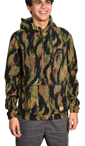 Buzo Hombre Bensimon Hoodie Micropolar Camuflado Verde Mi