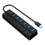 Multi Puertos Hub 7 Puerto Usb 3.0 Led Encendido Individual 