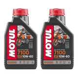 Aceite De Motor A Gasolina 4 Tiempos Motul 7100 10w60 1l 2pz