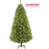 Arbol De Navidad Vermont  Con Luz  300 Led 2.20 Mts Verde