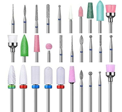 Instrumento De Uñas Acríl 30 Pieces Nail Drill Bits Set Kit 