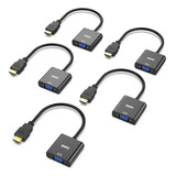 Benfei Hdmi A Vga, Paquete De 5, Adaptador Hdmi A Vga Chapad