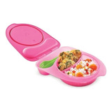 Recipiente Rosa Con Tapa Y Cubiertos Tupperware 