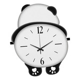 Reloj De Pared Con Diseño De Panda De Madera, Decoración Dec
