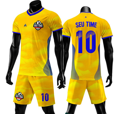 Kit Uniforme De Futebol 25 Camisas E 25 Shorts Personalizado