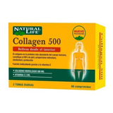 Natural Life Collagen 500 Tabletas X 60 Comprimidos