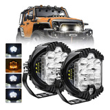 Par 90w Faros Redondos Led Superpotente Tipo Baja 7 Pulgadas