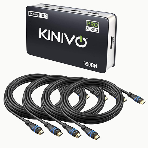 Conmutador Hdmi Kinivo 550bn+4 Cables Hdmi