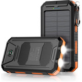 Powerbank, Banco De Energía Solar 8000 Mah Max  5v  Naranja