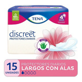 Tena Discreet Protector Diario Largo Con Alas 15 Unidades