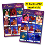 Juego Lotería Aladdin Pdf Imprimible Fiesta Cumpleaños