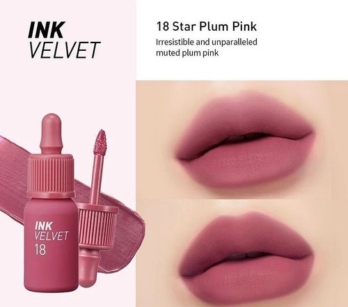 Ink Velvet Lip Tint Peripera Color 18 Star Plum Pink