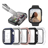 5pcs Case Cristal Templado Para Apple Watch Series 8 7 6 5 4